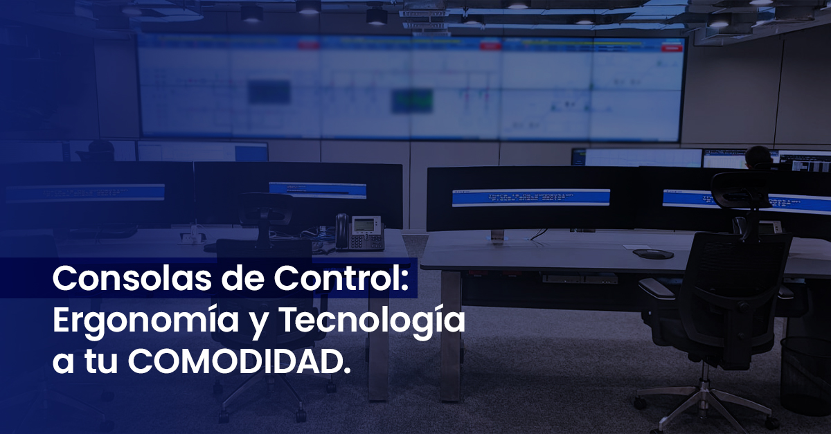 Consolas para centros de control con multimonitor y acceso frontal de mantenimiento